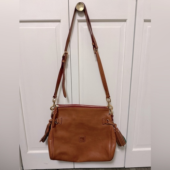 Dooney & Bourke Handbags - Dooney and Bourke Medium Florentine Leather Hobo Bag Chestnut Satchel